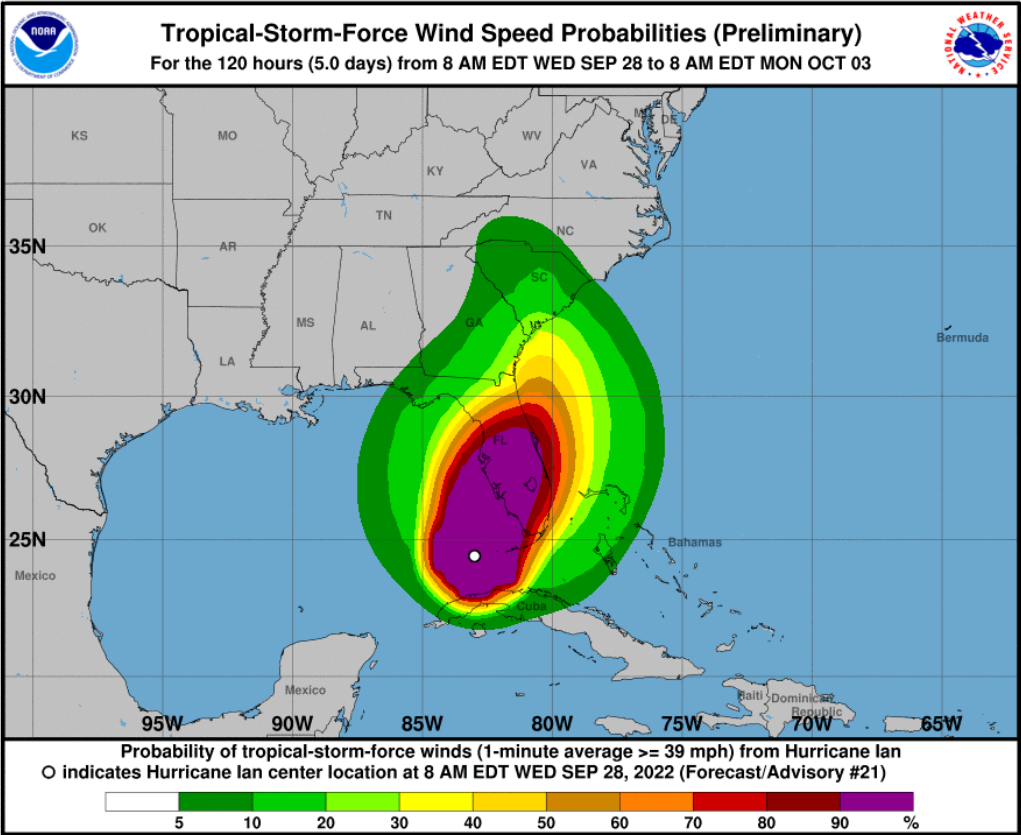 Hurricane Ian Path Update, Tracker as 155mph Winds Hit Before Landfall ...