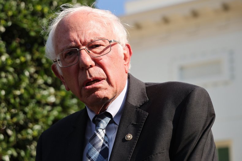 Bernie Sanders Speaks to Reporters