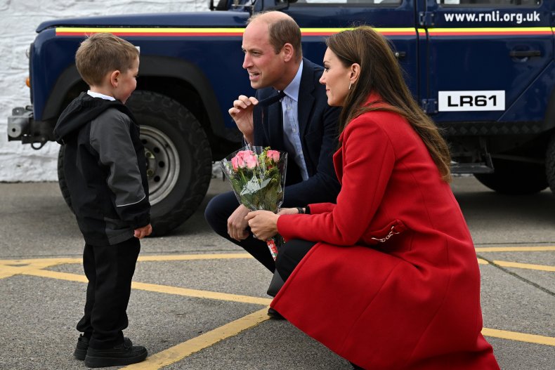 William and Kate with Small Child