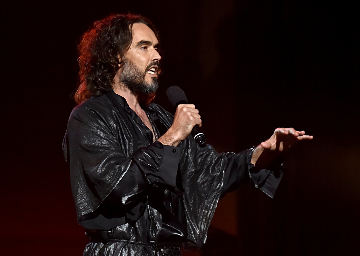 Russell Brand on Stage Honoring Aerosmith