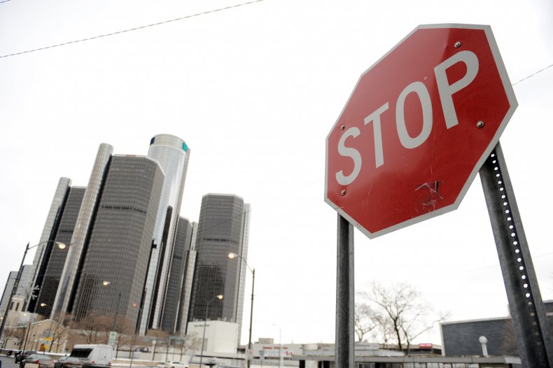 Stop Sign Detroit Michigan