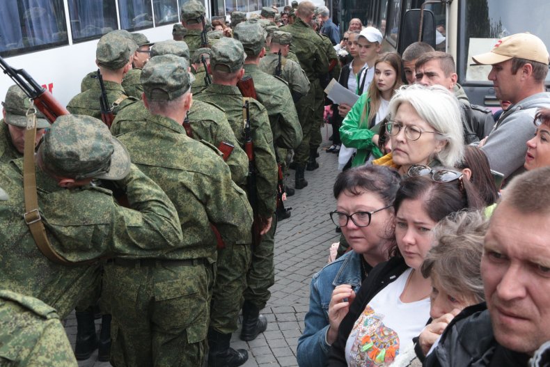Mobilized Russian reservists ship off
