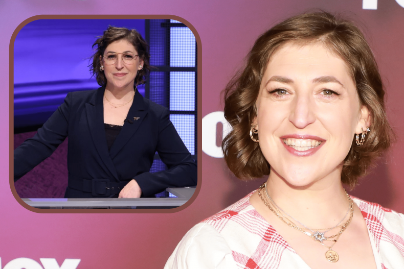 Mayim Bialik comp and Jeopardy! host