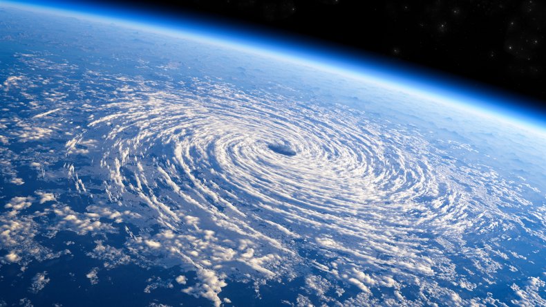 hurricane satellite view from space