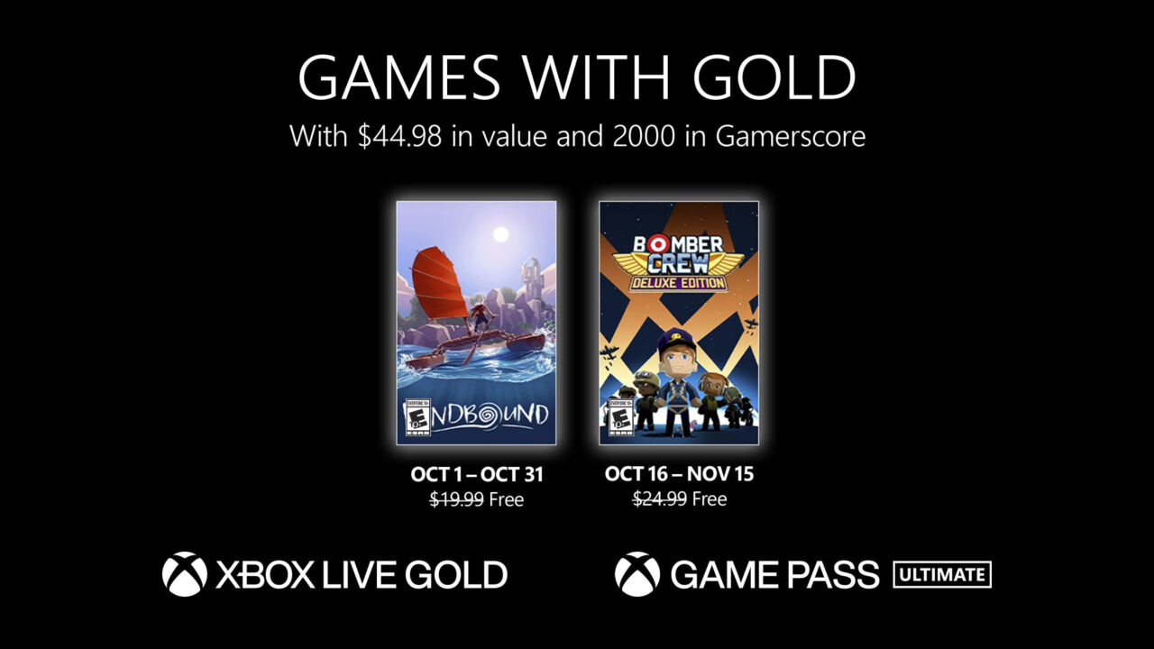 Free October 2022 Xbox Games With Gold