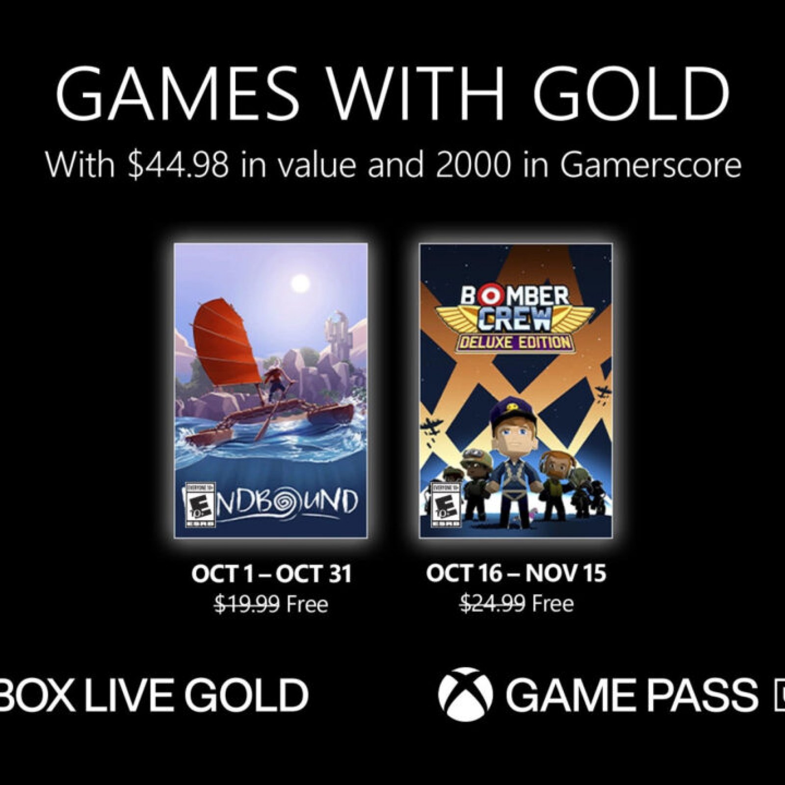 Games with Gold ditching Xbox 360 titles in October