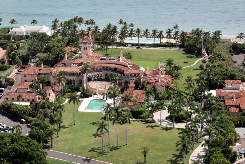 Aerial view of Trump's Mar-a-Lago estate