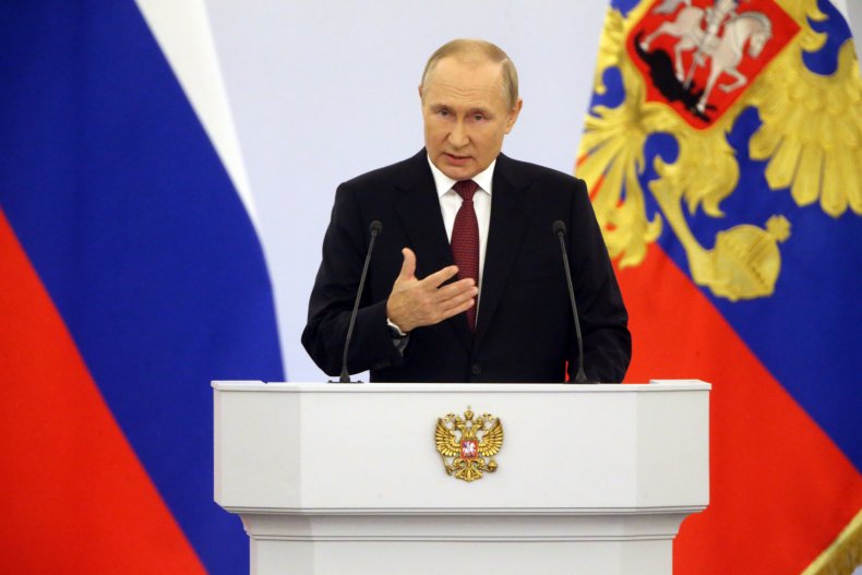 Russian President Vladimir Putin speaks