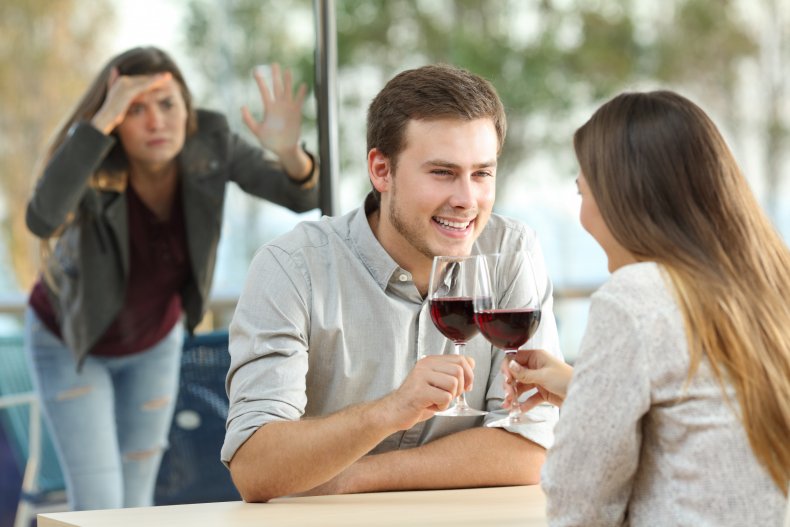 caught man on a date with lover