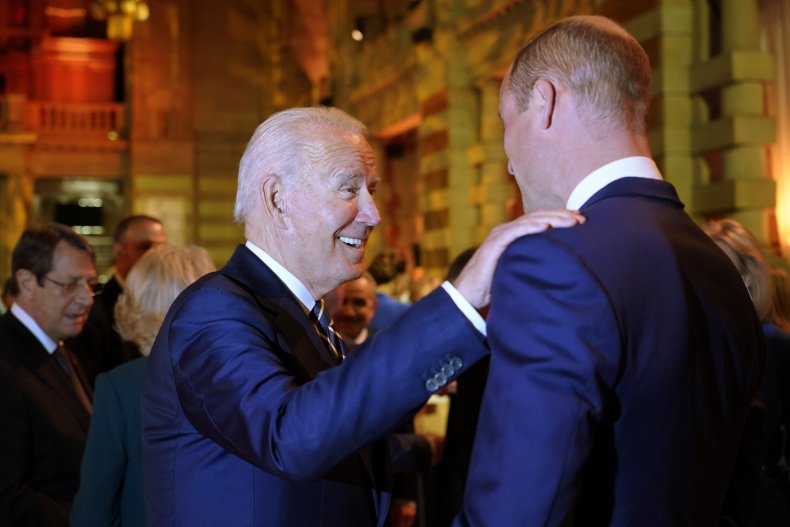 Joe Biden and Prince William at COP26