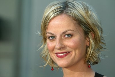 amy poehler poses on red carpet