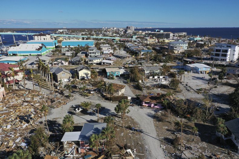 Debris Is Scattered Throughout Florida Neighborhood