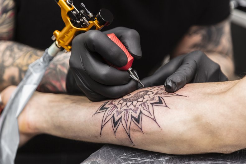 Tattoo Application From Artist
