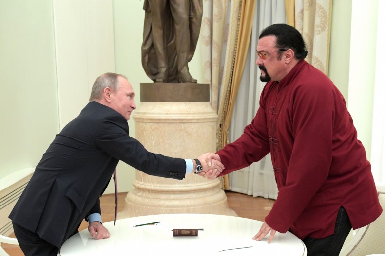 Russian President Vladimir Putin and Steven Seagal