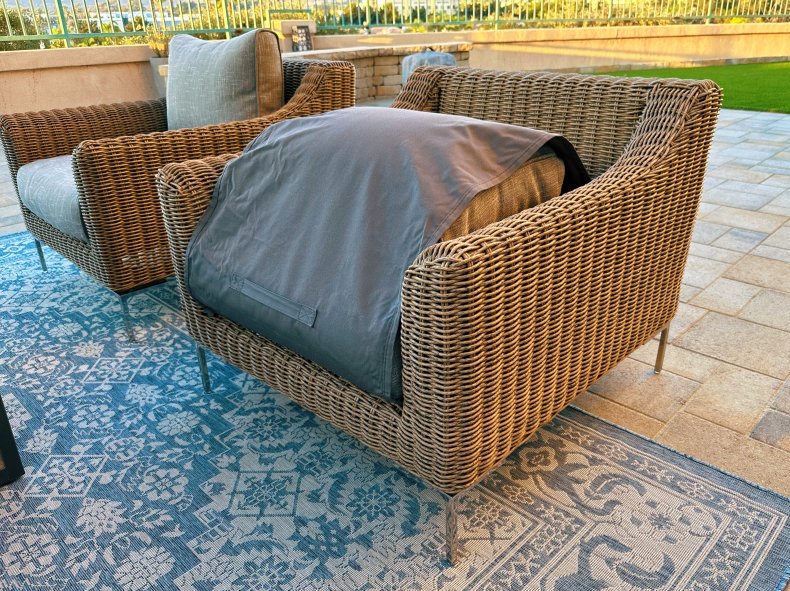 Outer outdoor patio furniture sofa and chair