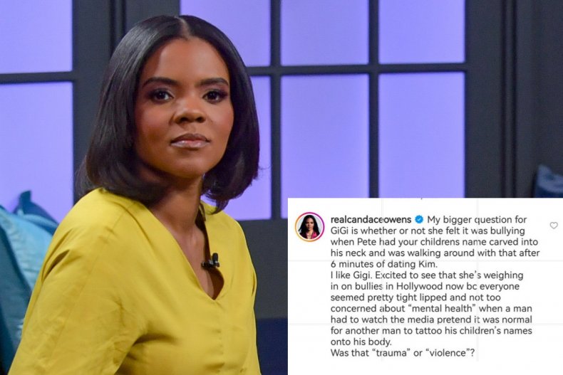 Candace Owens weighs in on Pete Davidson