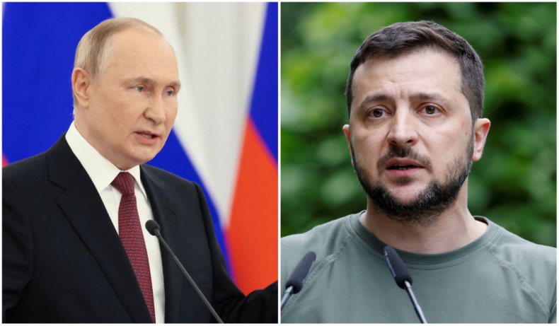 Vladimir Putin and Volodymyr Zelenskyy