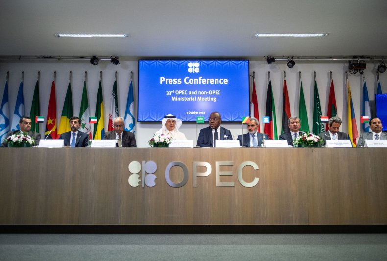 OPEC+, representatives, gather, after, Vienna, Austria, meeting