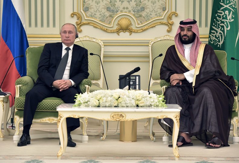 Russian, President, Putin, meets, Saudi, Prince, MBS