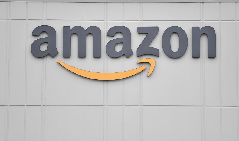 The logo of online retail giant Amazon