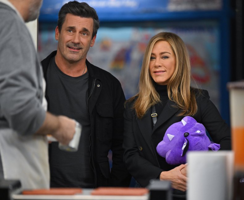 Jon Hamm and Jennifer Aniston