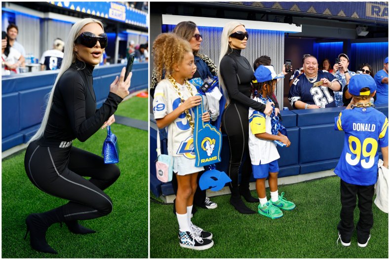 Kim Kardashian asiste al juego de la NFL