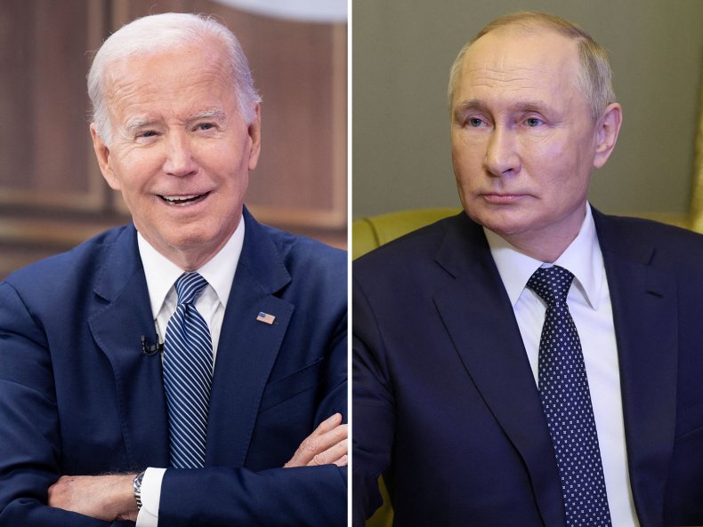 Combination Image Biden and Putin 