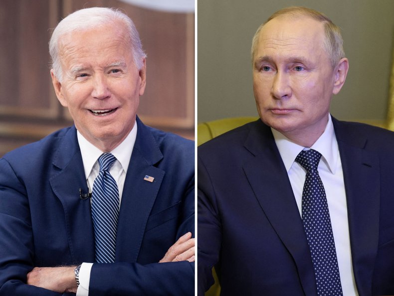 Combination Image Biden and Putin