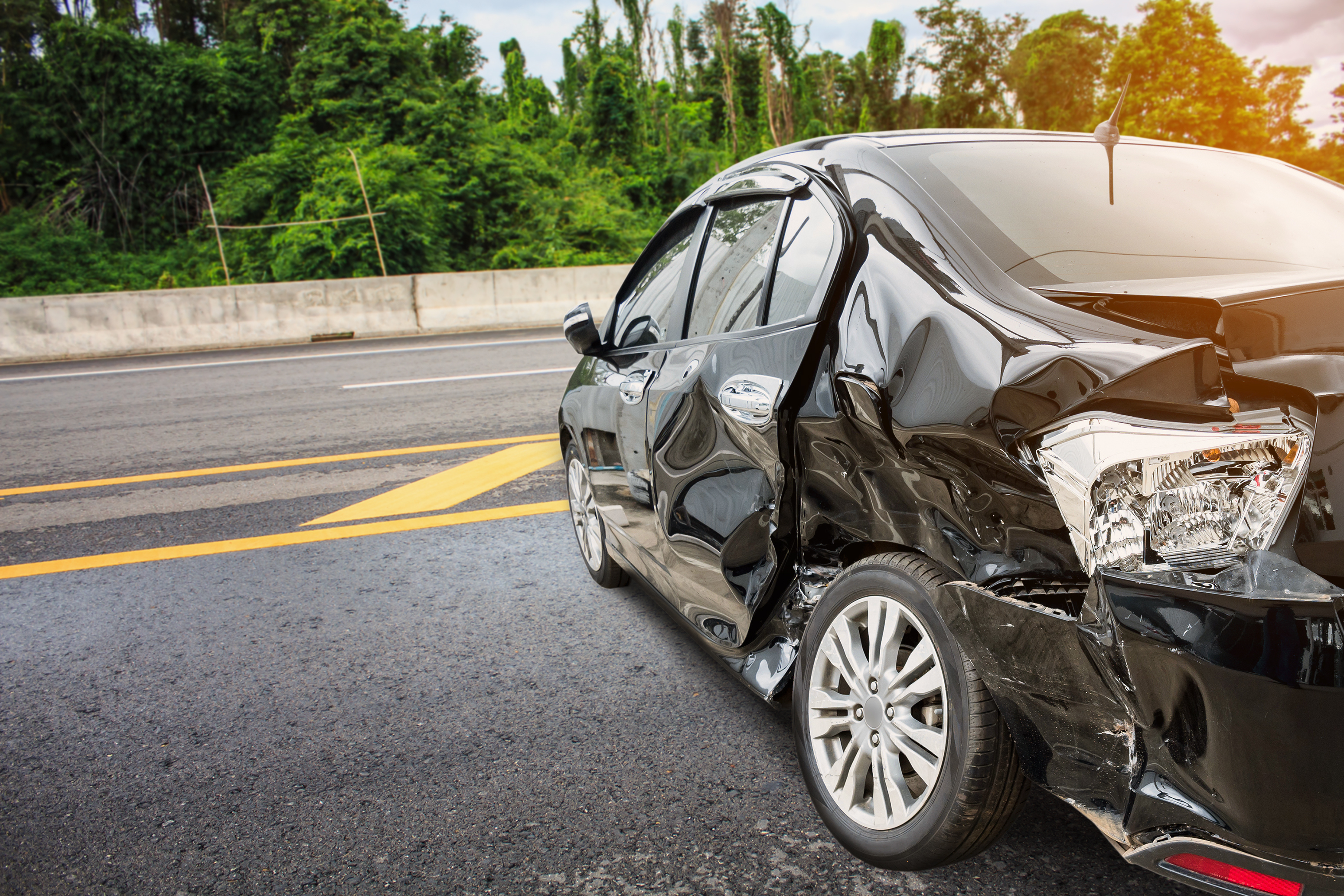 Photo of Cars Involved in a Collision or Crash Stock Photo - Image