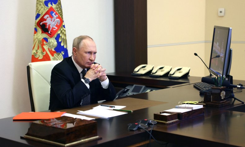 Vladimir Putin pictured at Moscow residence Russia