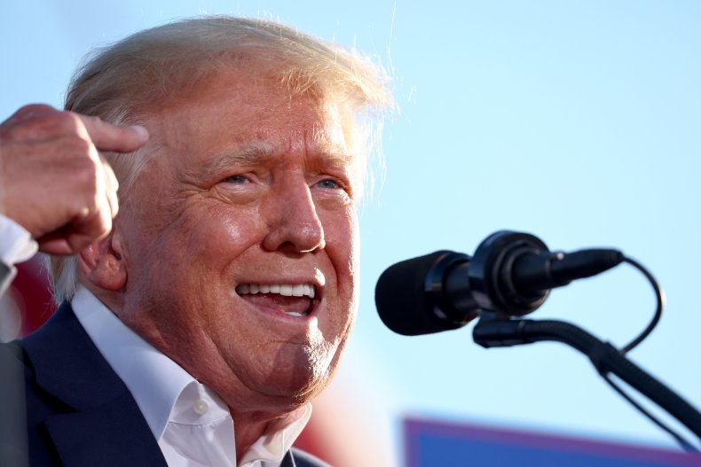 Trump speaks at a campaign rally