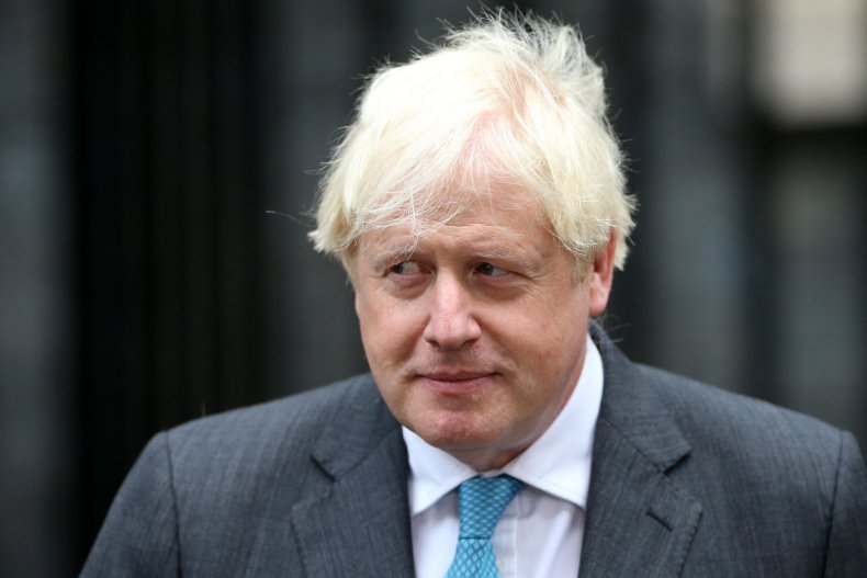 Boris Johnson pictured outside 10 Downing Street