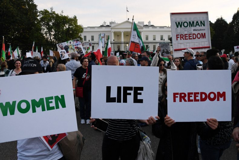 Protesters march in solidarity with protesters in