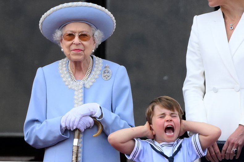 Queen Elizabeth II and Prince Louis