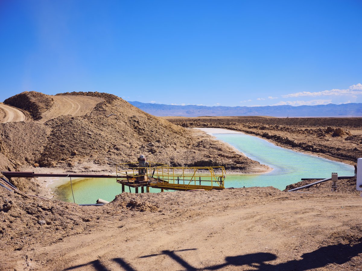 Brine pool for lithium mining