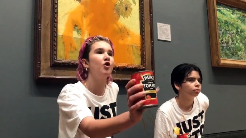 just stop oil protesters at national gallery