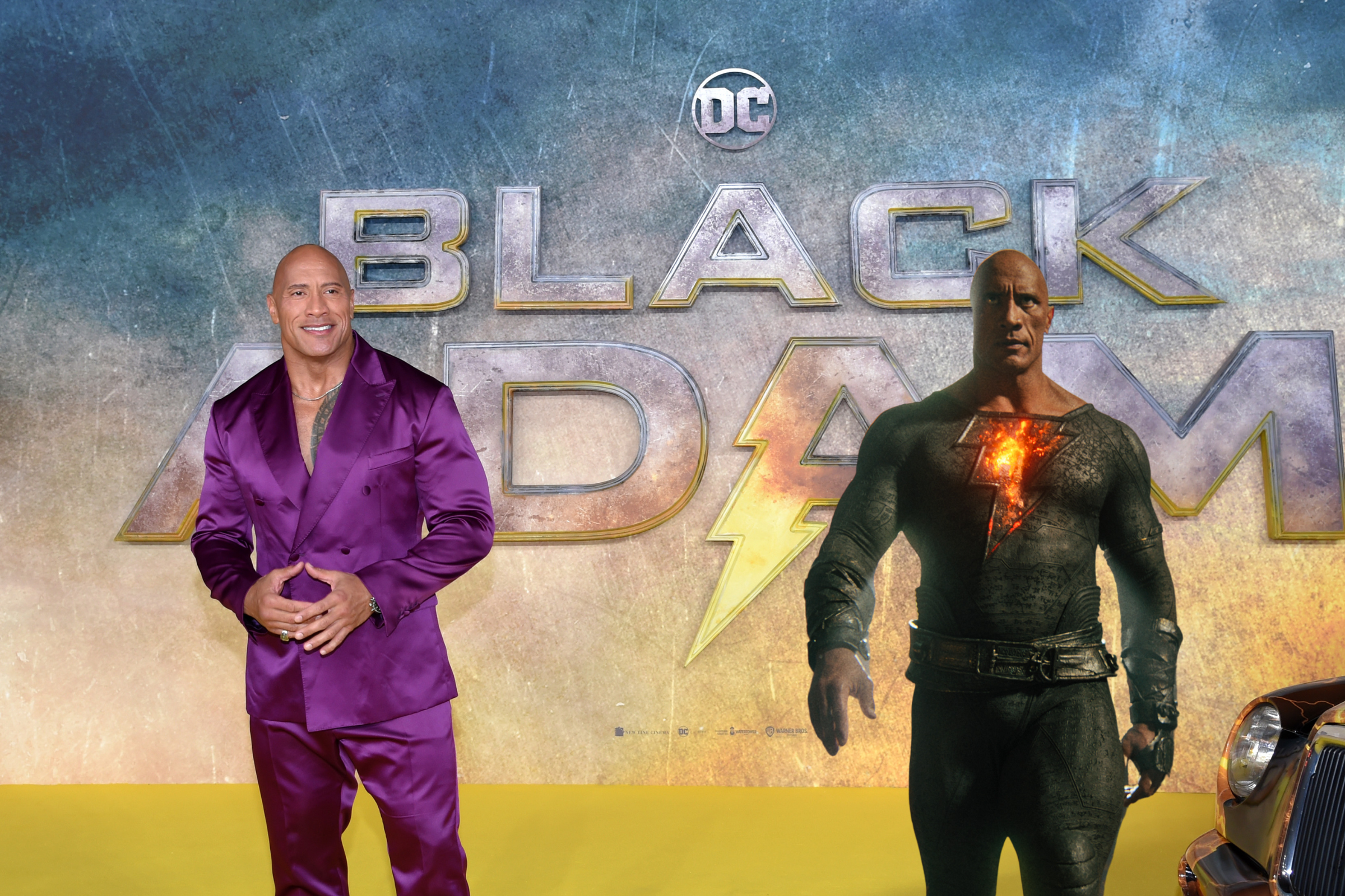 Dwayne Johnson y el elenco de “Black Adam” en su visita a la