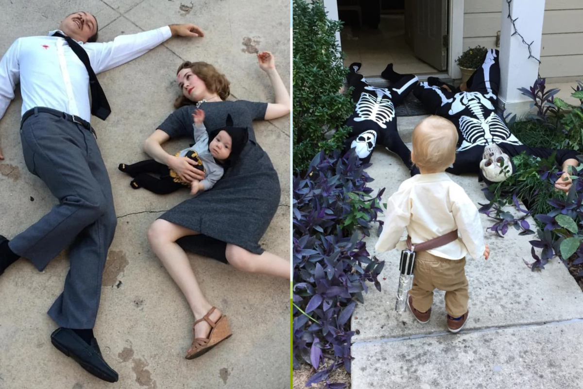 The Byrum family's Halloween costumes. 