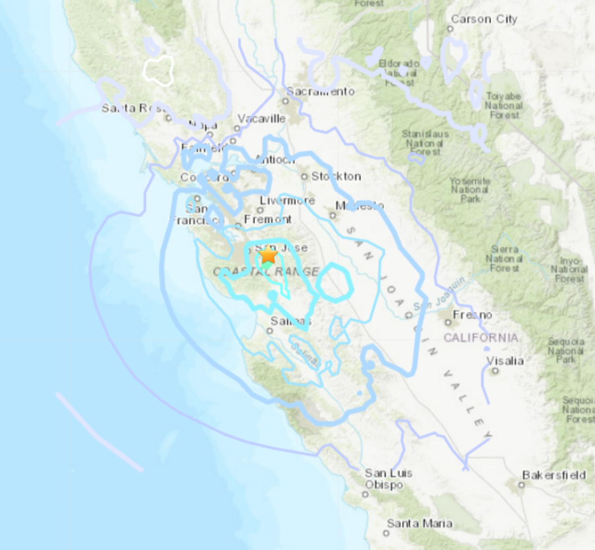 5.1 earthquake hits near San Jose, CA