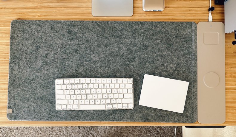 This desk mat with wireless charging can help your workstation