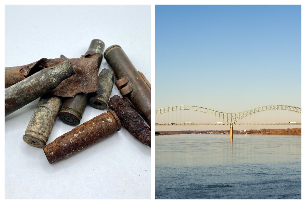 bullets and mississippi river in memphis