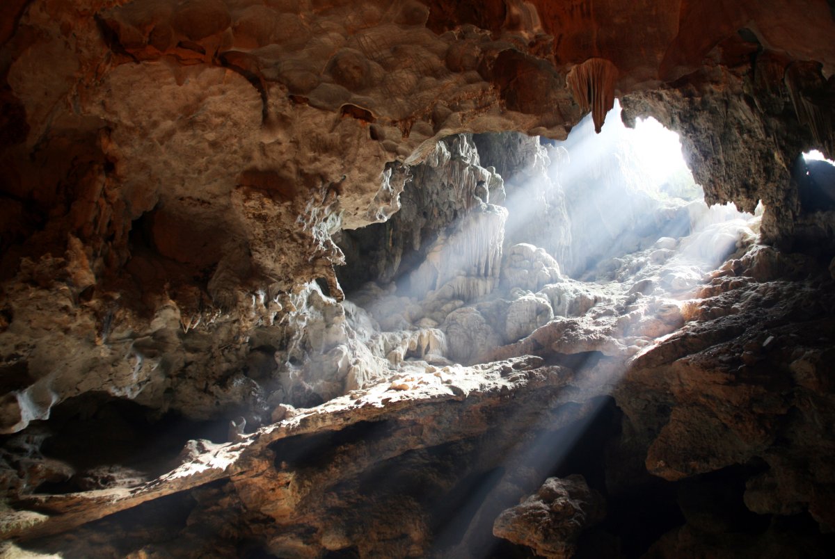 Cave with light 