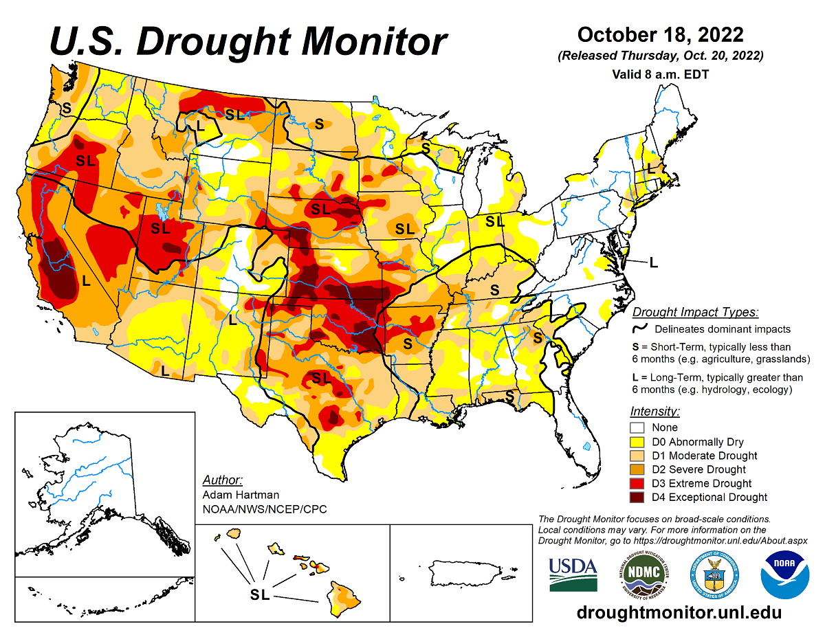 Current U.S. Drought Map Reveals Half Of Nation Suffering Nature's Extremes