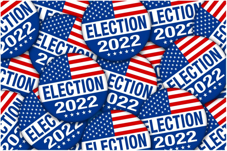 Immagine stock dei distintivi delle elezioni 2022