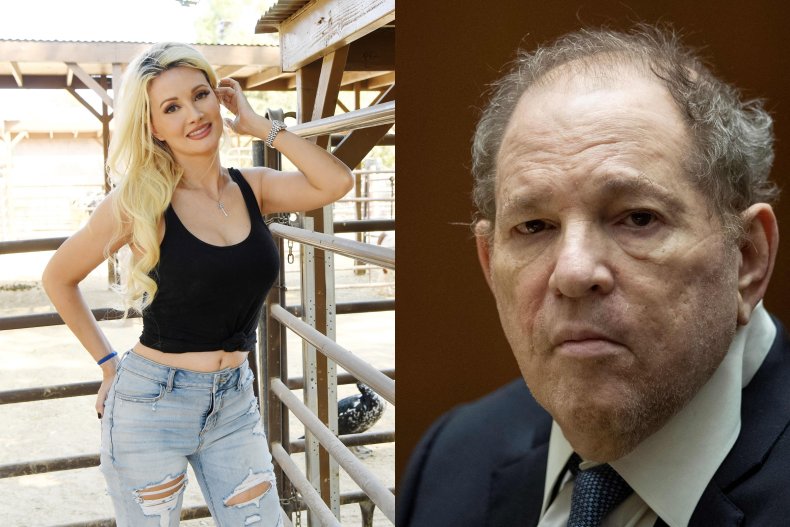Holly Madison and Harvey Weinstein composite