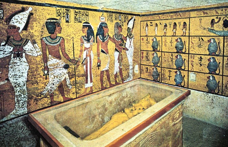 The sarcophagus of King Tutankhamun