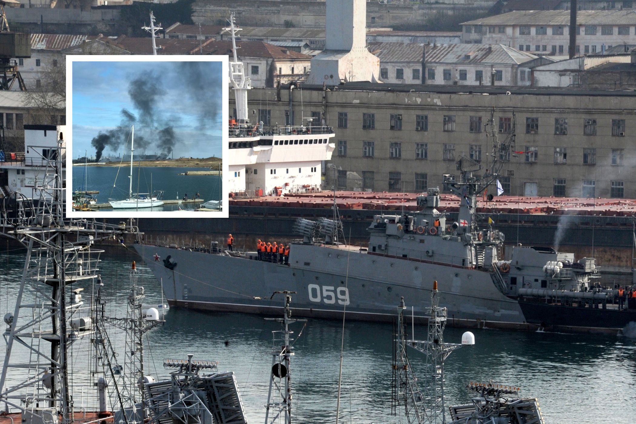 Russia Says Minesweeper Hit in 'Massive' Attack on Black Sea Fleet