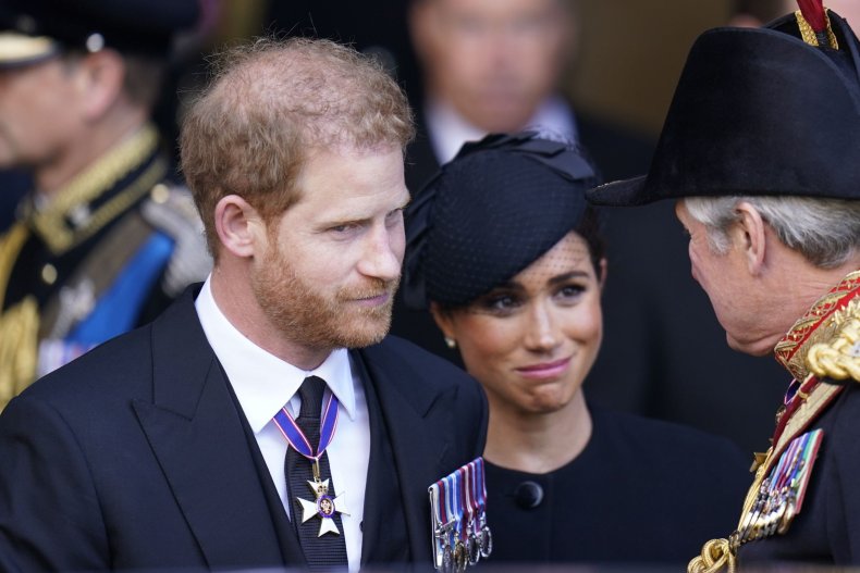 Harry and Meghan at the Queen's Procession
