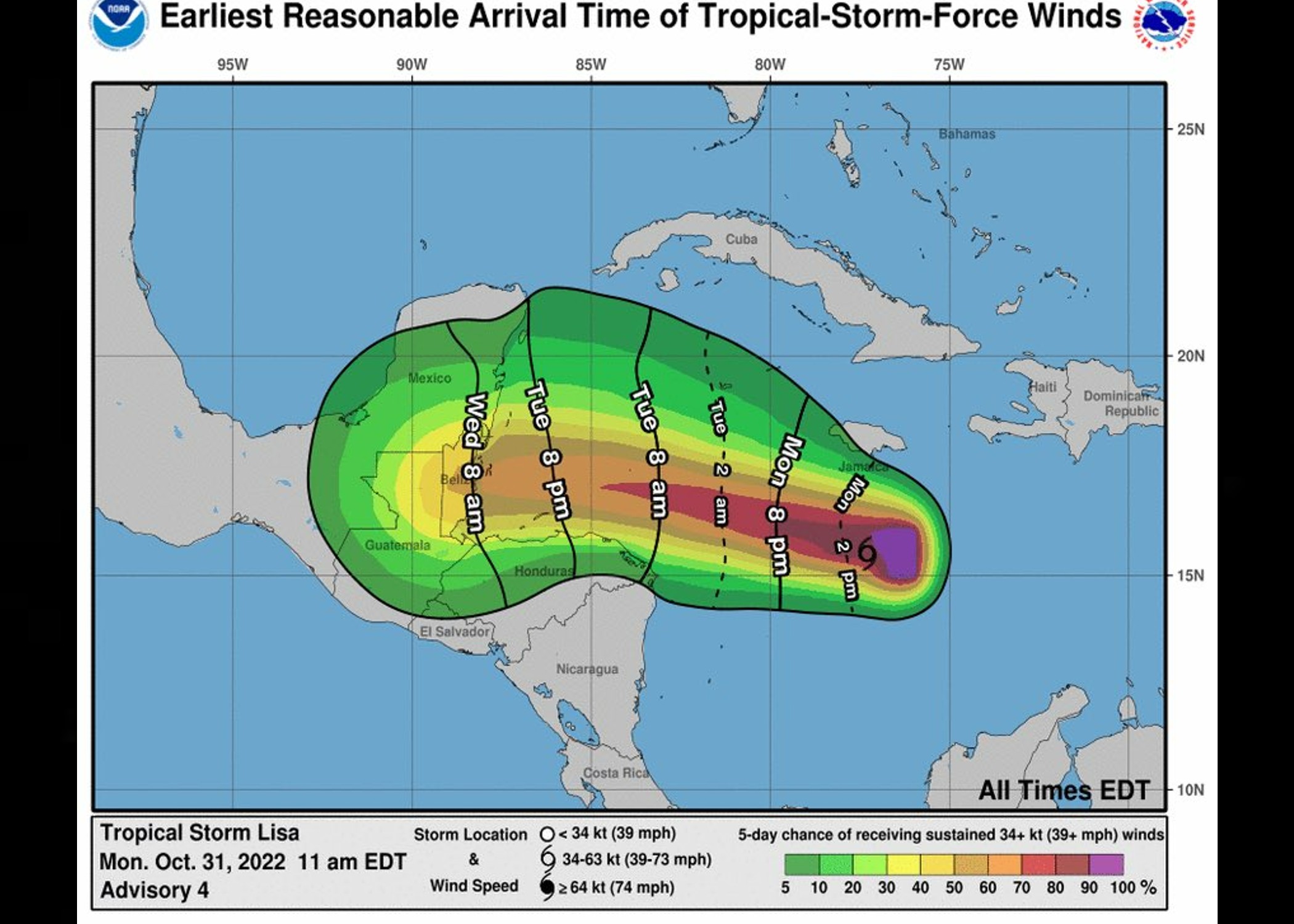 Cyclone Forms Into Tropical Storm Lisa In Caribbean And Gulf Of Mexico Newsweek 1519