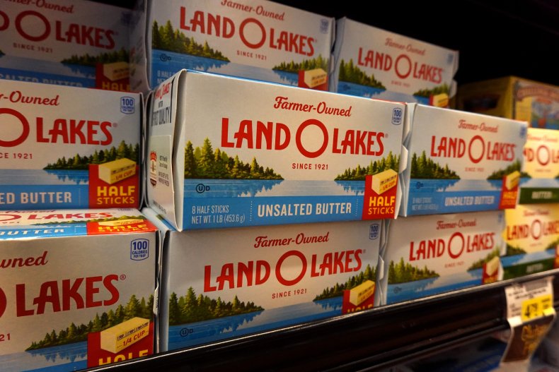 Stacks of Land O Lakes Butter